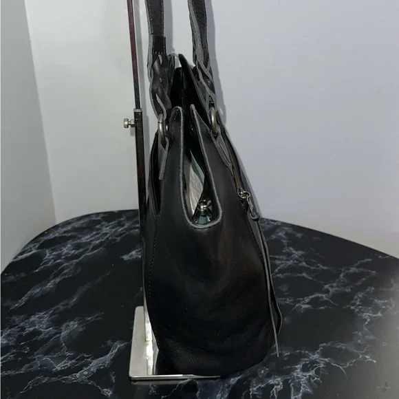 The Sak Handbag Sierra Leather Black Shopper Shoulder Bag AUTHENTIC NWT - Picture 5 of 12